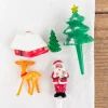 4 accessoires de bûche de Noël