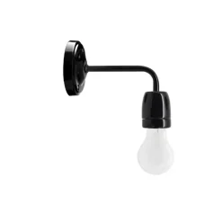 Applique murale rosace en porcelaine noire