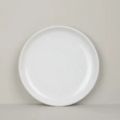 Assiette à dessert en grès naturel