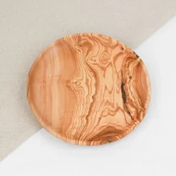 Assiette en bois d'olivier