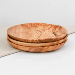 Assiette en bois d'olivier