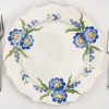 Assiette fleurie bords festonnés