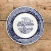 6 assiettes plates dépareillées bleues - Gien