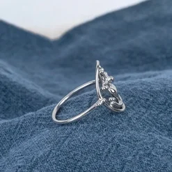Bague Croix de Camargue perlée Argent