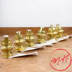 Bec de lampe laiton galerie et mèche avec piédouche