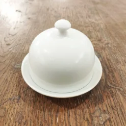 Beurrier cloche en porcelaine rond