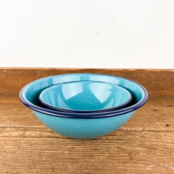 Bol à soupe en émail turquoise