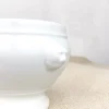 Bol à soupe tête de lion porcelaine blanche