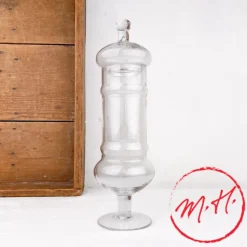 Bonbonnière en verre à pied