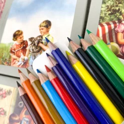 Boîte 12 petits crayons de couleur
