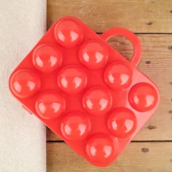 Boîte pour 12 œufs rouge