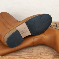 Bottes Camarguaises en cuir naturel