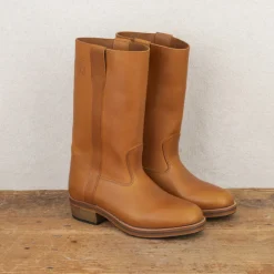 Bottes Camarguaises en cuir naturel
