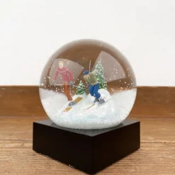 Boule à neige Duo de skieurs