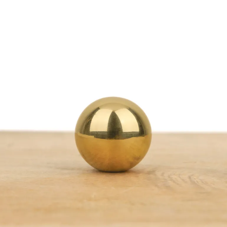 Bouton de meuble boule laiton poli