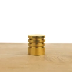Bouton de meuble cylindre laiton poli