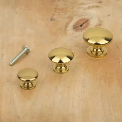 Bouton de meuble olive laiton poli