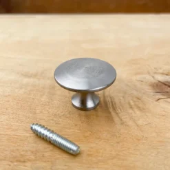 Bouton de tiroir lentille Fer brut Ø25 mm
