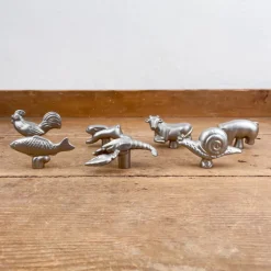 Boutons de cocotte animaux en fonte d'inox