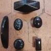 Boutons de placards porcelaine noir