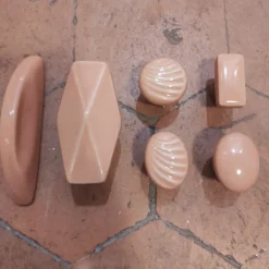 Boutons de porte & placards porcelaine saumon