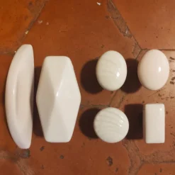 Boutons de porte & placards porcelaine ivoire