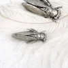 Broche cigale vieil argent