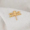 Broche Libellule dorée