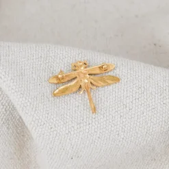 Broche Libellule dorée