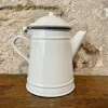 Cafetière conique émail liseré bleu