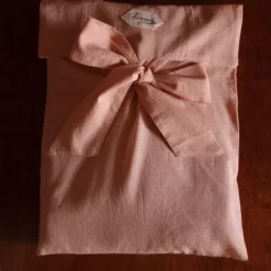 Caraco rose à dentelle