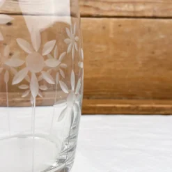 Carafe de chevet verre ciselé