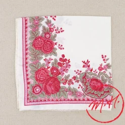 Carré de soie fleuri Souleiado 45 x 45 cm