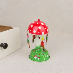 Carrousel mécanique champignon et gnomes