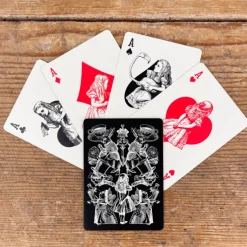 Cartes Alice au pays des Merveilles monochromes