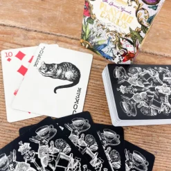 Cartes Alice au pays des Merveilles monochromes