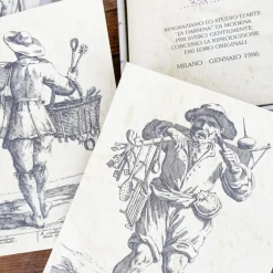 Cartes des métiers de rue d'autrefois