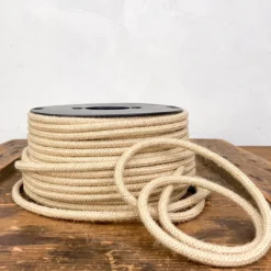 Câble luminaire rond jute