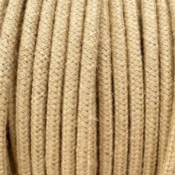 Câble luminaire rond jute