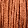 Câble luminaire rond jute orange brique