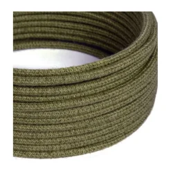 Câble luminaire rond marron jute