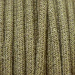 Câble luminaire rond marron jute