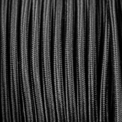Câble luminaire rond Noir Charbon