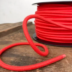 Câble luminaire rond rouge