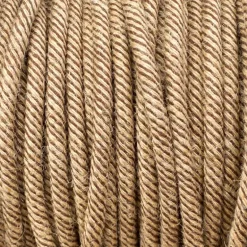 Câble luminaire rond tabac et jute