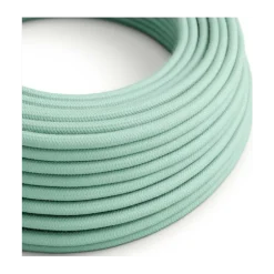 Câble luminaire rond vert d'eau
