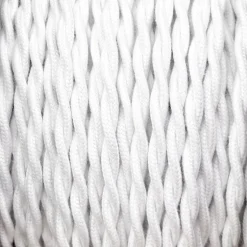 Câble luminaire torsadé blanc