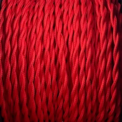 Câble luminaire torsadé rouge feu