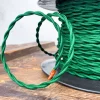 Câble luminaire torsadé vert forêt