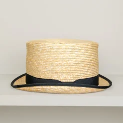 Chapeau Haut de forme en paille tressée